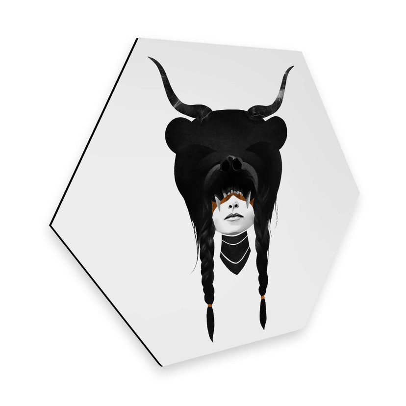 Hexagone - Tableau sur alu-Dibond Ireland - Bear Warrior