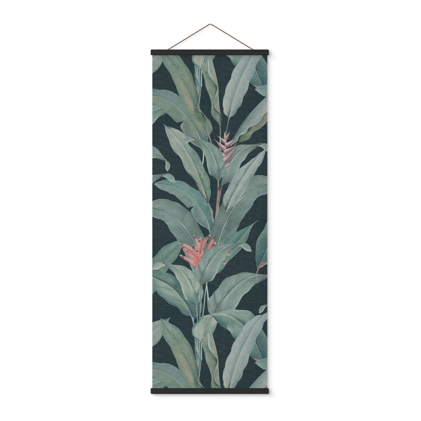 Stampe su tessuto Urban Jungle Tropical Leaves Green - Bloomery Decor - Panorama