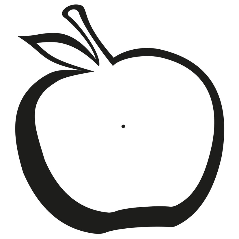 Sticker mural - Horloge Pomme