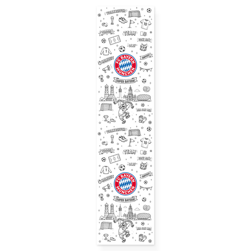 FC Bayern kleurbehang – Behang om te kleuren voor kinderen - 48x200 cm