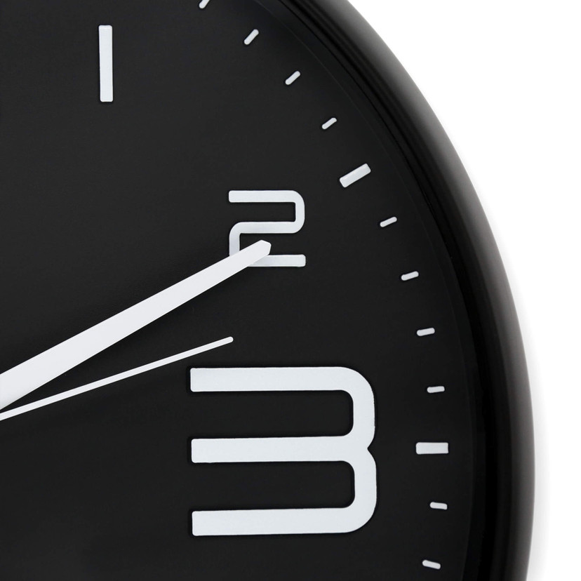 Moderne Schwarze Wanduhr - Rund Ø39 cm