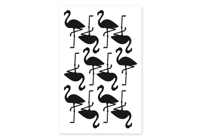 Wandtattoo Flamingo Set