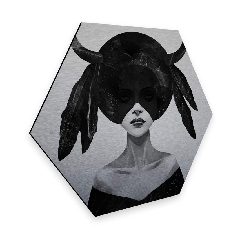 Hexagon Alu-Dibond Zilvereffect - Ireland - The Mound II