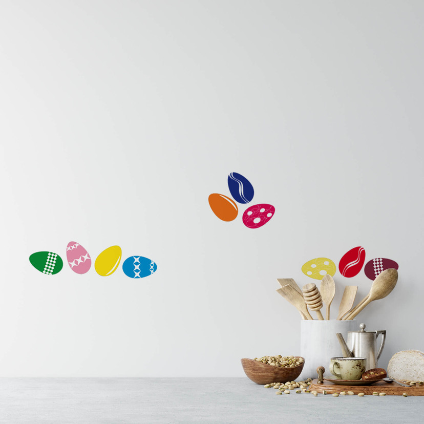 Wallsticker Farverige påskeæg