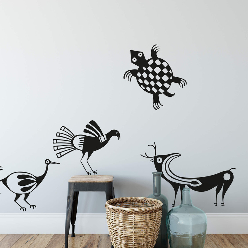 Wallsticker Aztekiske dyr 1
