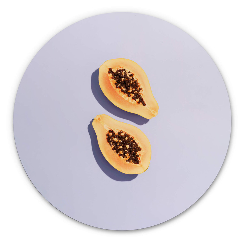 Tableau sur alu-Dibond rond 1X Studio - Papaye
