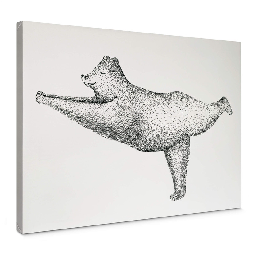 Canvas Kvilis - Yoga Bear 02