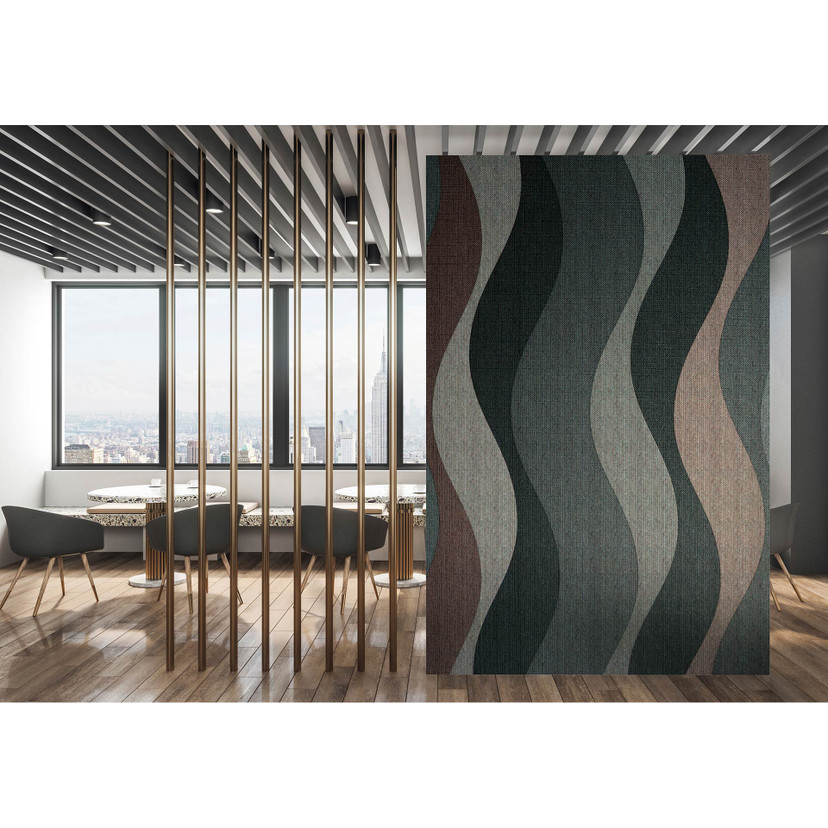 Fotomural Paredes de Patel 3 Savoy 1 verde, beige, rojo, gris