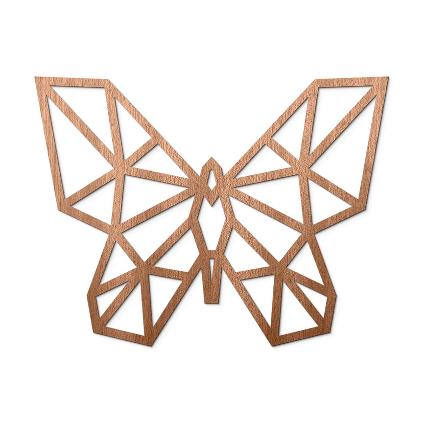 Drewno artystyczne mahoniowy motyl origami