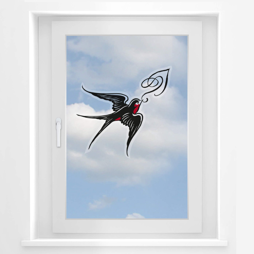 Fototapeta Miami Ink Swallow z ornamentem