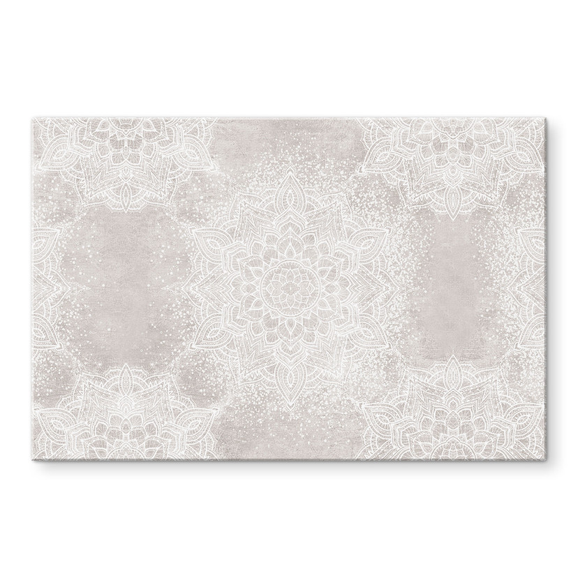 Stænkplade Blød mandala på grå-beige - Bloomery Decor