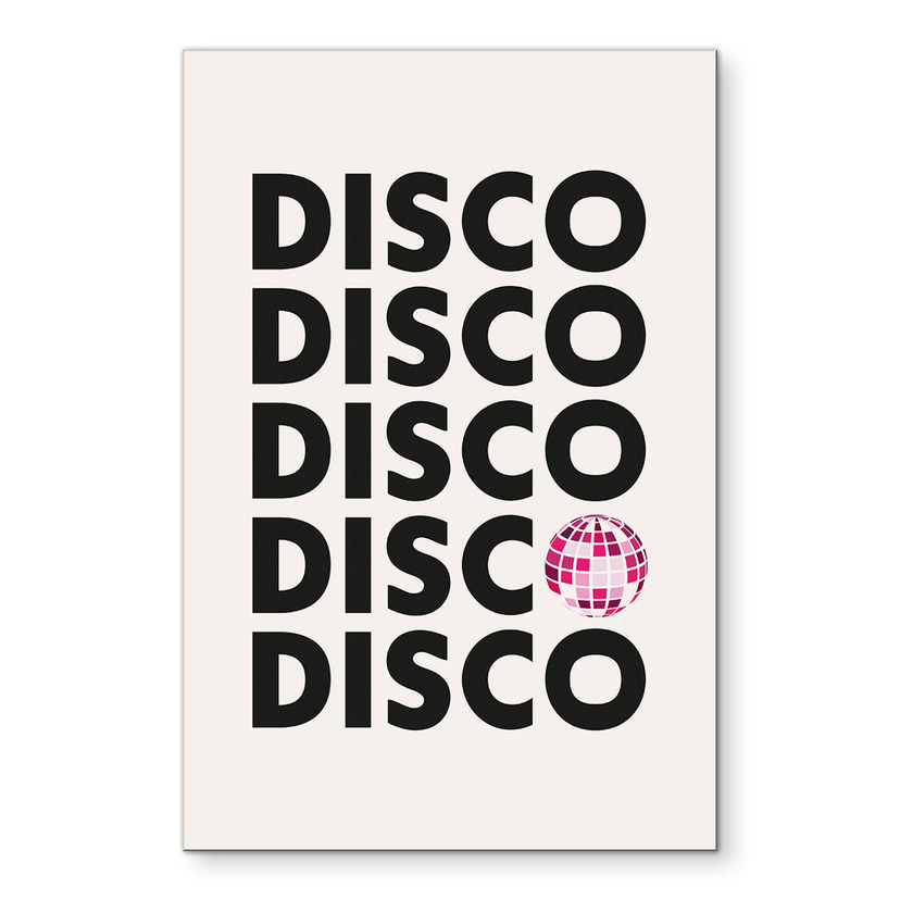 Wandbild Retro Disco Vibes Typografie - Kerr-Dineen - Alu-Dibond