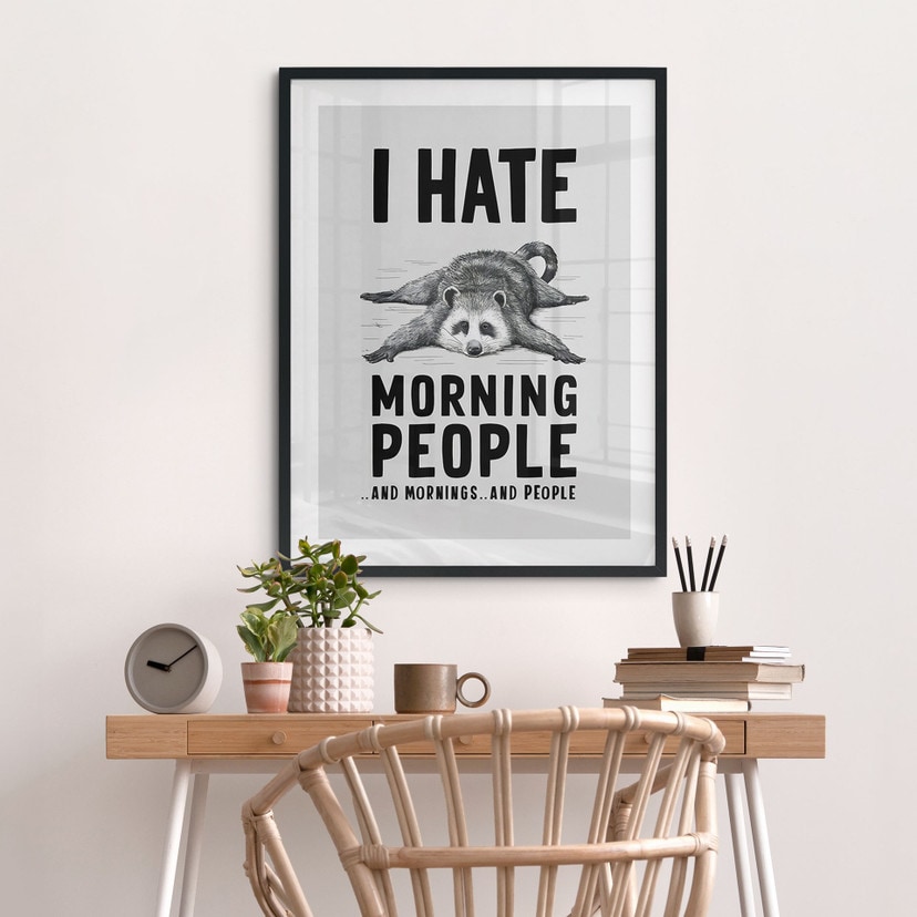 Poster I hate morning people - Magnusson