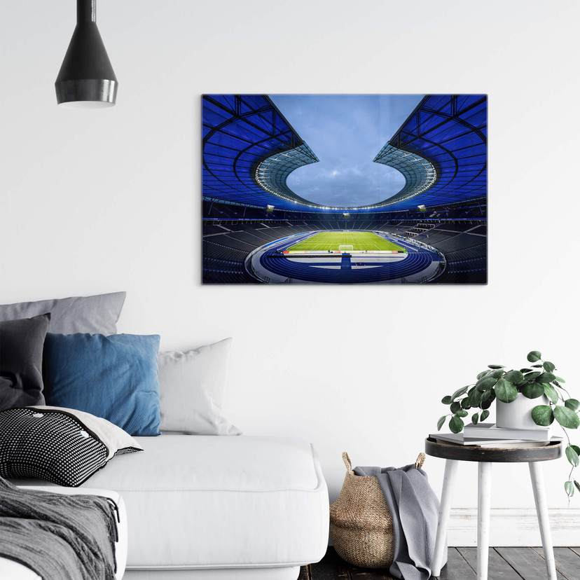 Glasbild Hertha BSC Blaues Olympiastadion