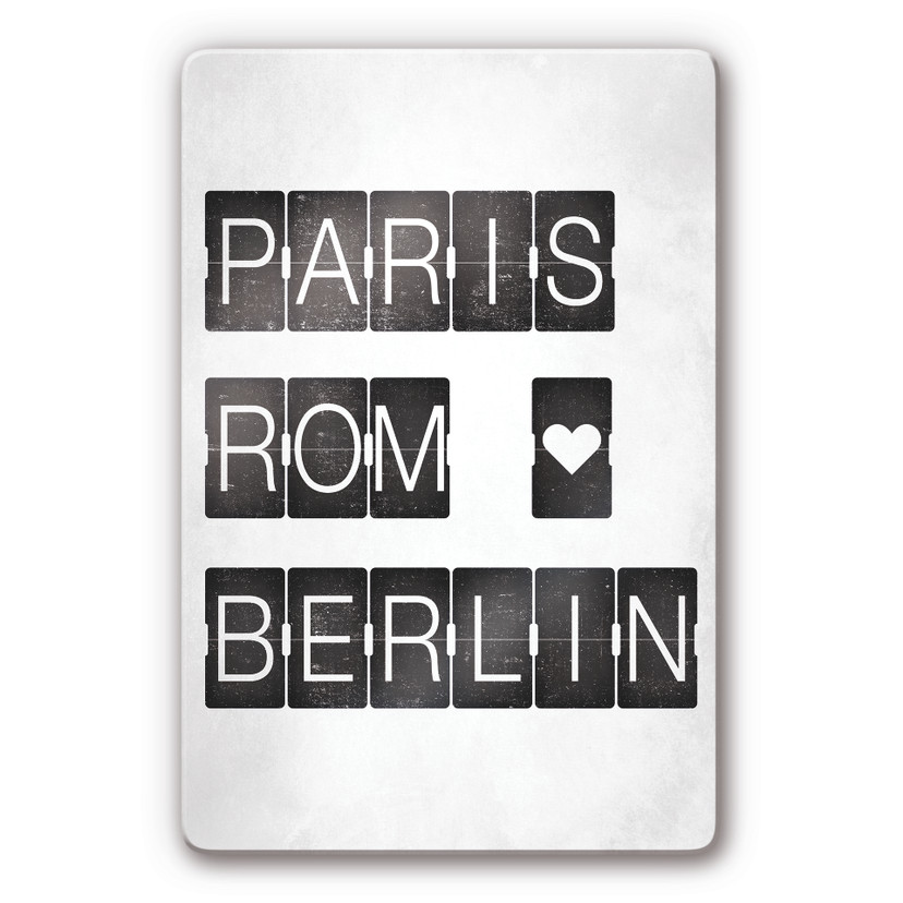 Tableau en verre - Paris, Rome, Berlin
