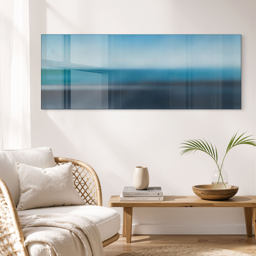 Acrylglasbild Rotko Veil - Blauer Horizont - Sir Edward x Grigory Gladarev - Panorama