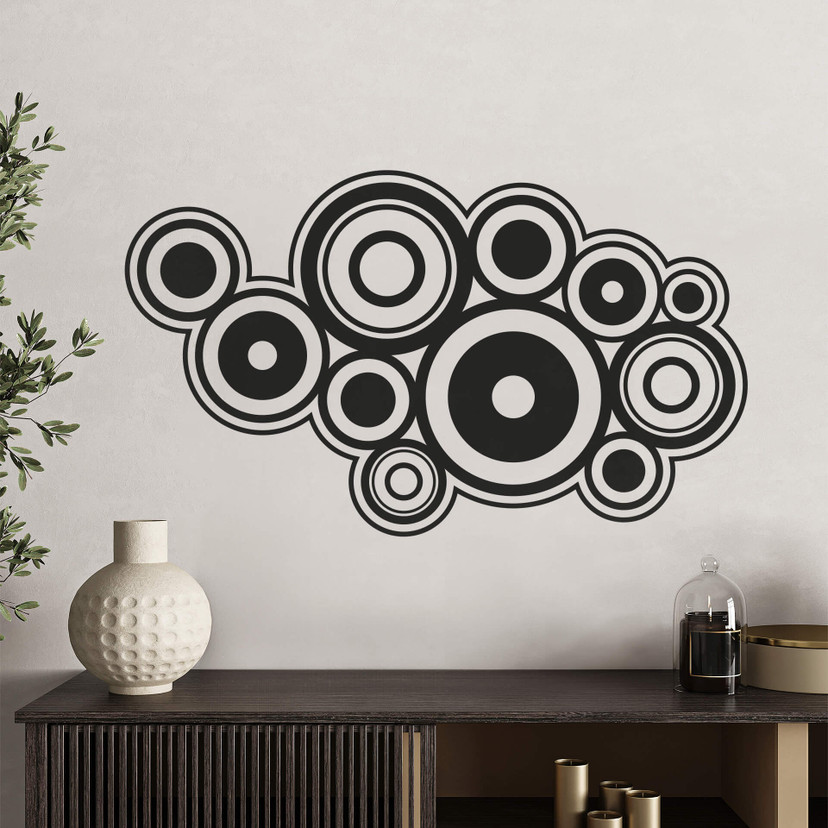 Wallsticker - Retro Ringe