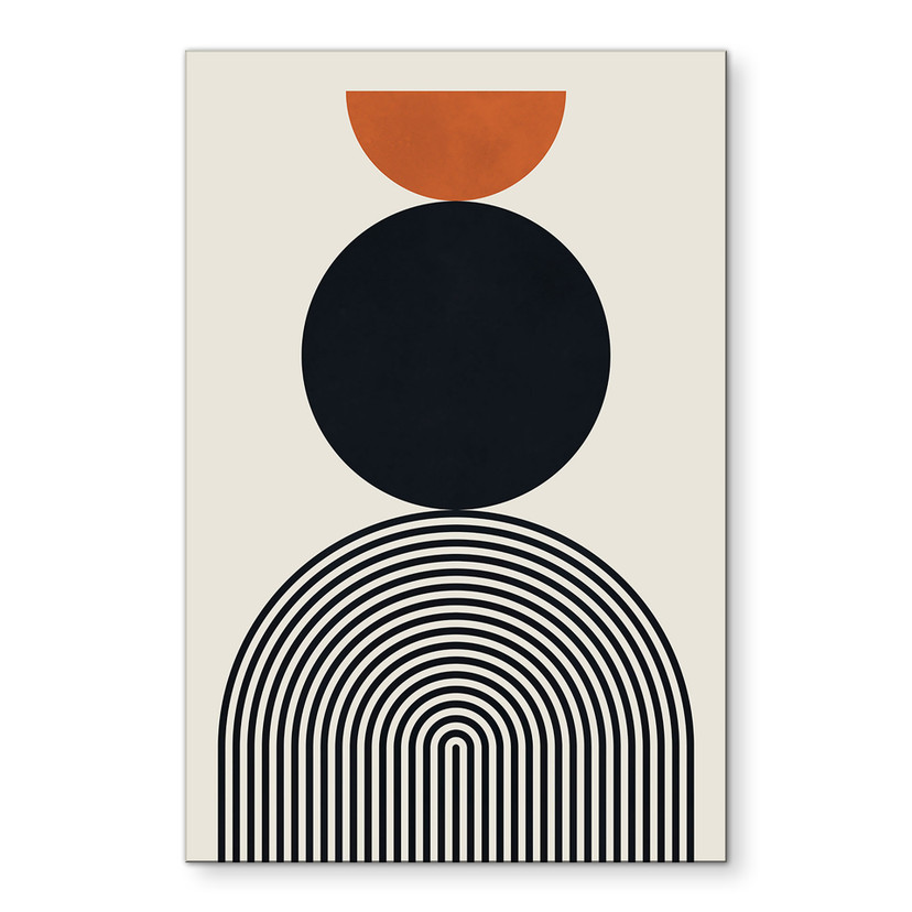 Tableaux Lignes et cercles abstraits en harmonie - Costa - Alu-Dibond