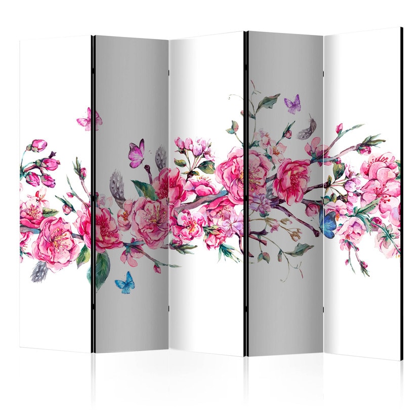 Rumdeler - Blomster og sommerfugle, 3-delt