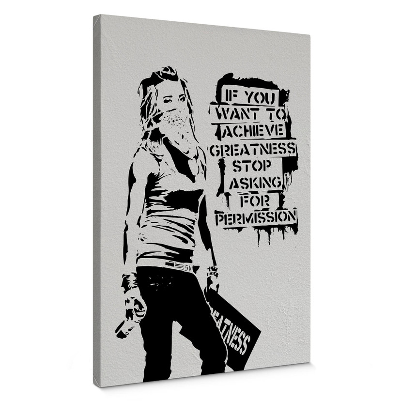 Leinwandbild Banksy - Achieve Greatness
