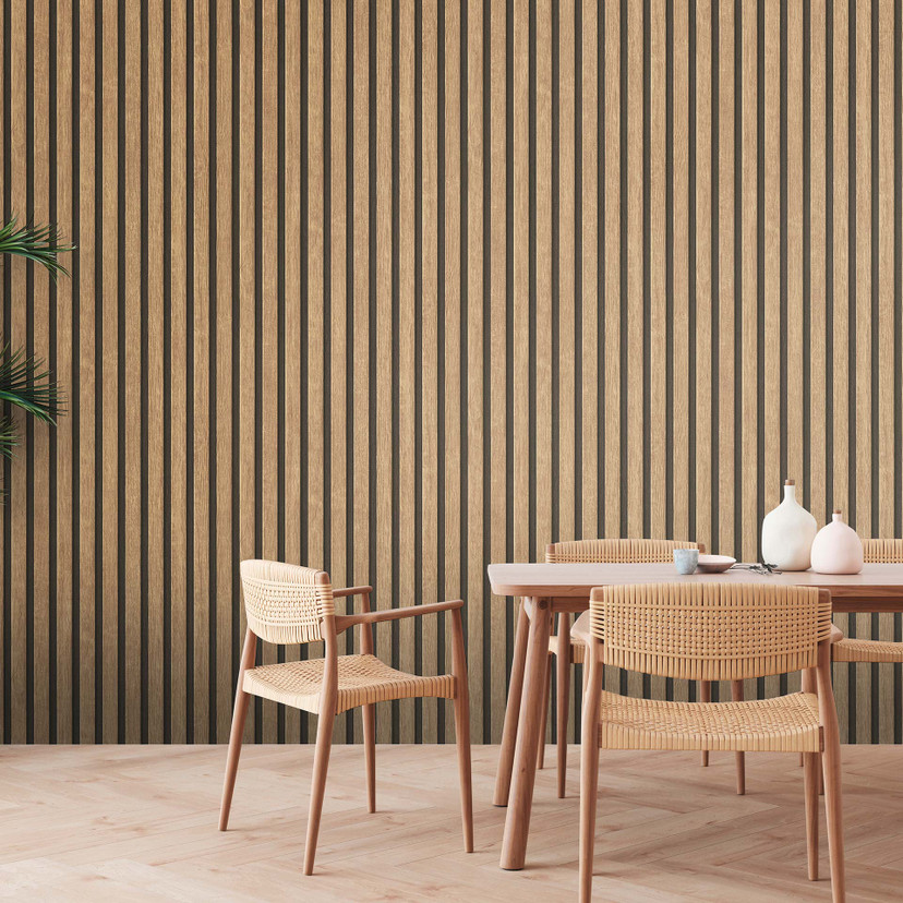 Tapeta 3D vertical blind - tapeta włókninowa o wyglądzie drewna firmy A.S. Creation w kolorze beżowy