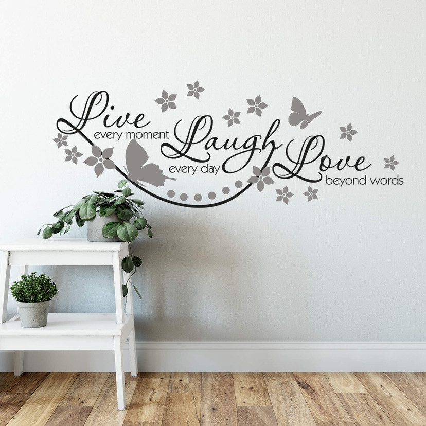 Wallsticker Live every Moment… 2 (2-farvet)