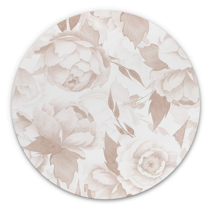 Tableau en alu-Dibond UN Designs - Pastel vintage - Rond