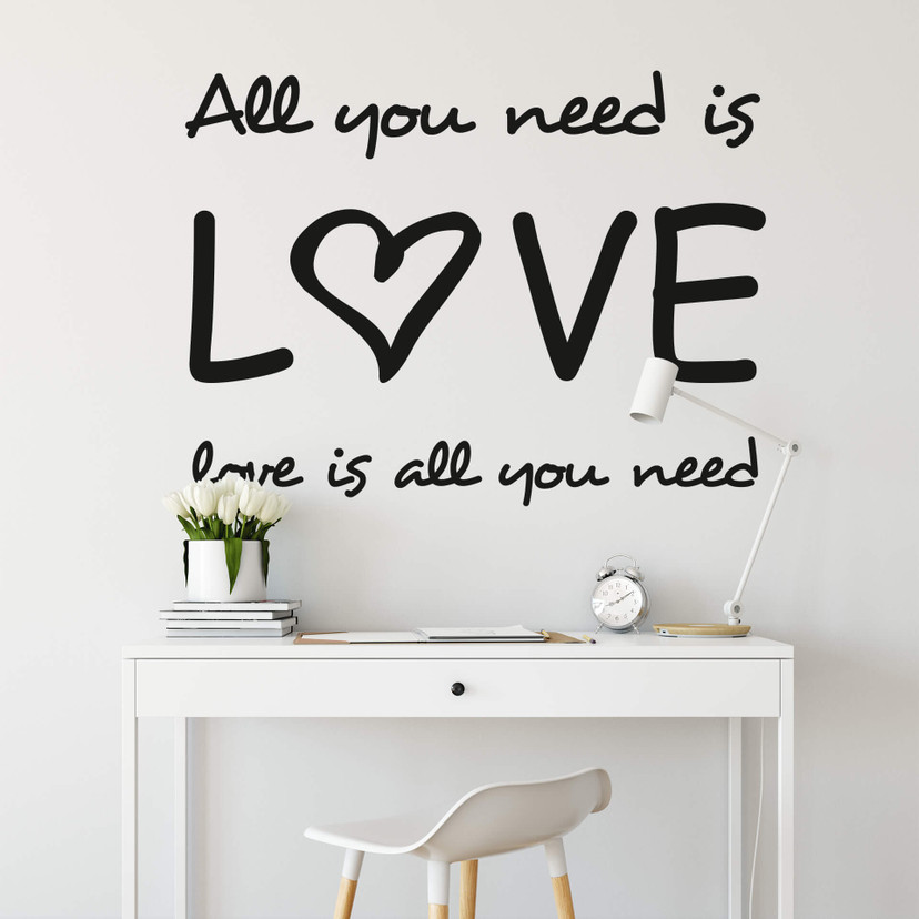 Wallsticker All you need is love..