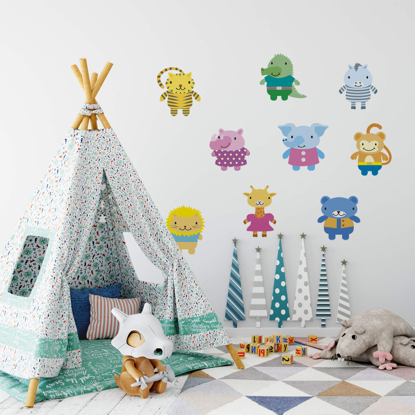 Wallsticker Søde Dyr