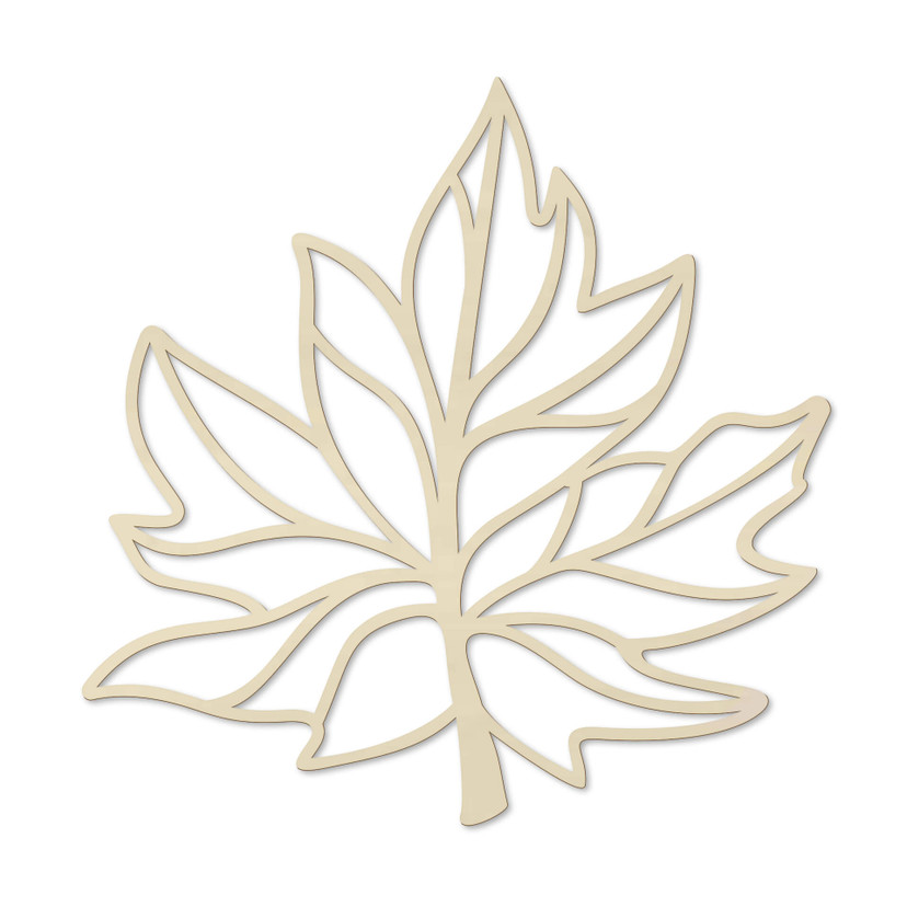 Décoration murale en bois placage de peuplier - Feuille d'érable