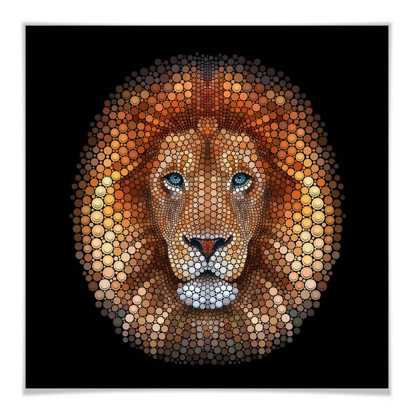 Plakat Ben Heine - Circlism: Lion