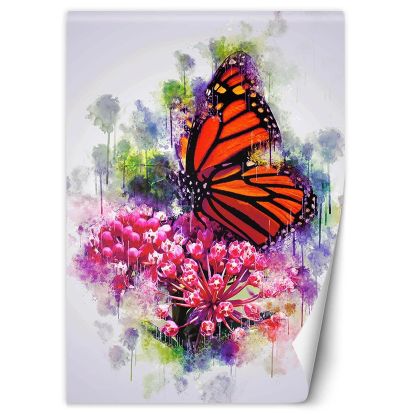 Fototapete, Schmetterling auf einer Blume