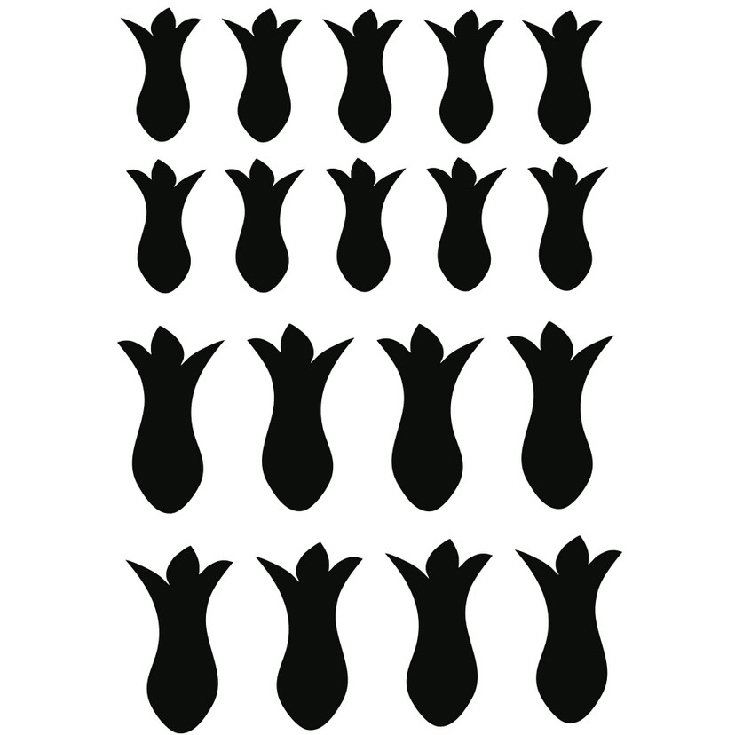 Wallsticker Blomster sæt 3
