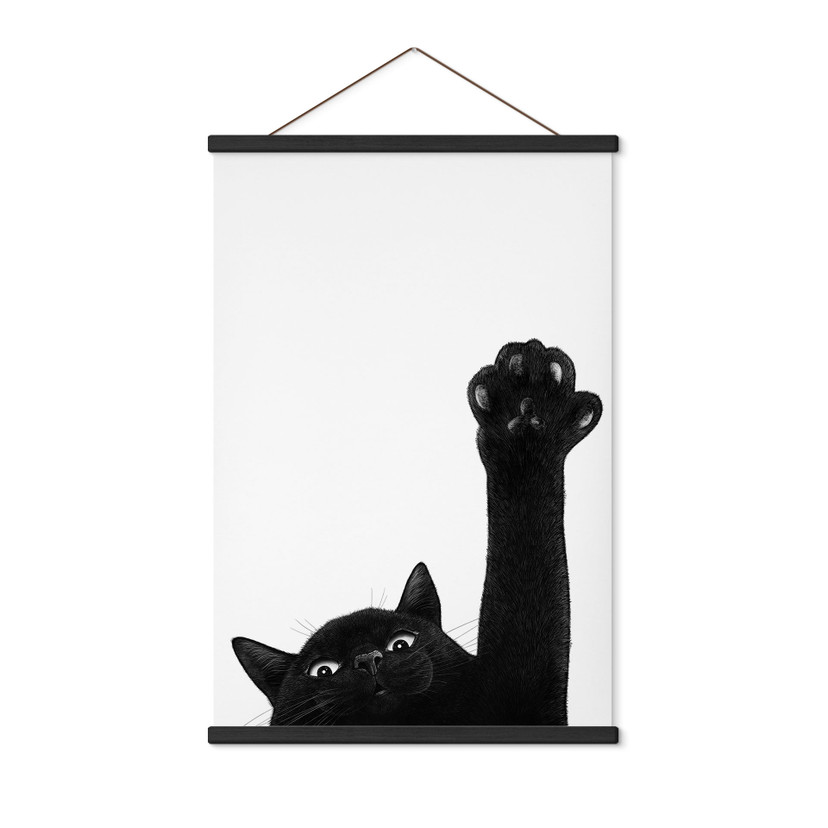 Textielposter Laat me je pootje zien Kat - Korenkova