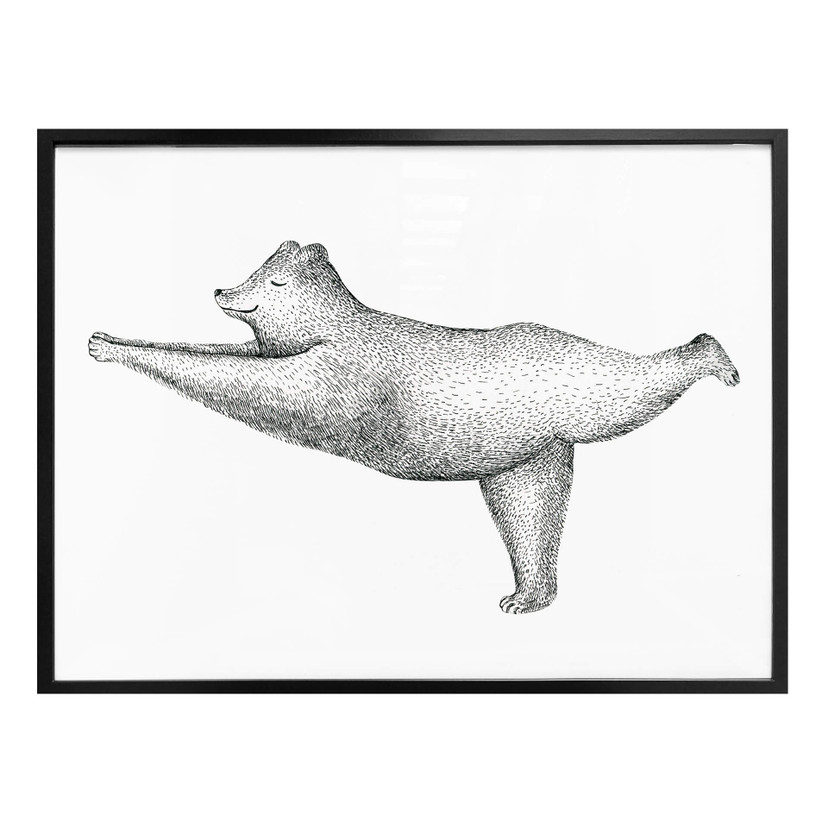 Plakat Kvilis - Yoga Bear 02
