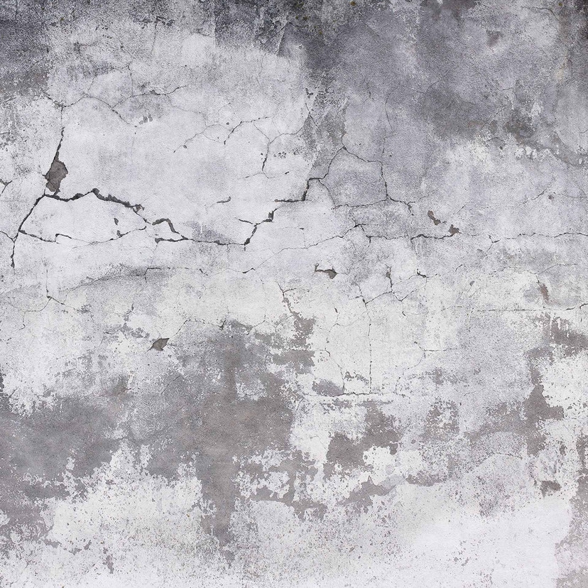 Papier peint aspect béton fissuré blanc gris - papier peint intissé Designwalls 2 - 2,55 x 3,5 m