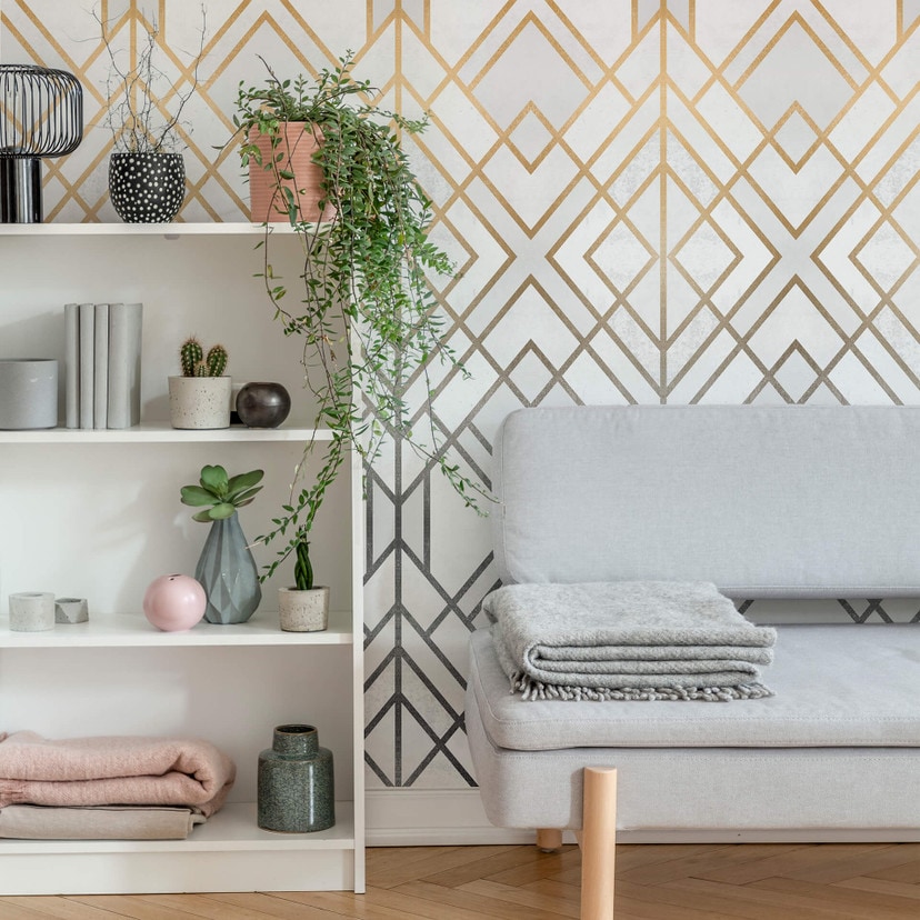 Fototapet - Fredriksson - Gold and silver - 240x260 cm
