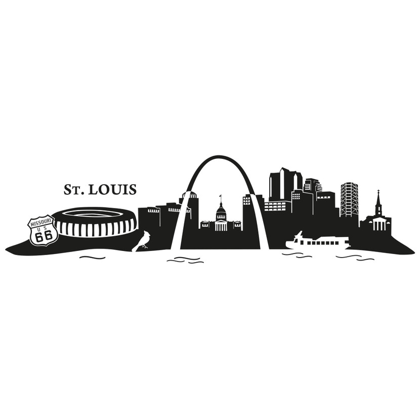 Wallsticker St Louis Skyline