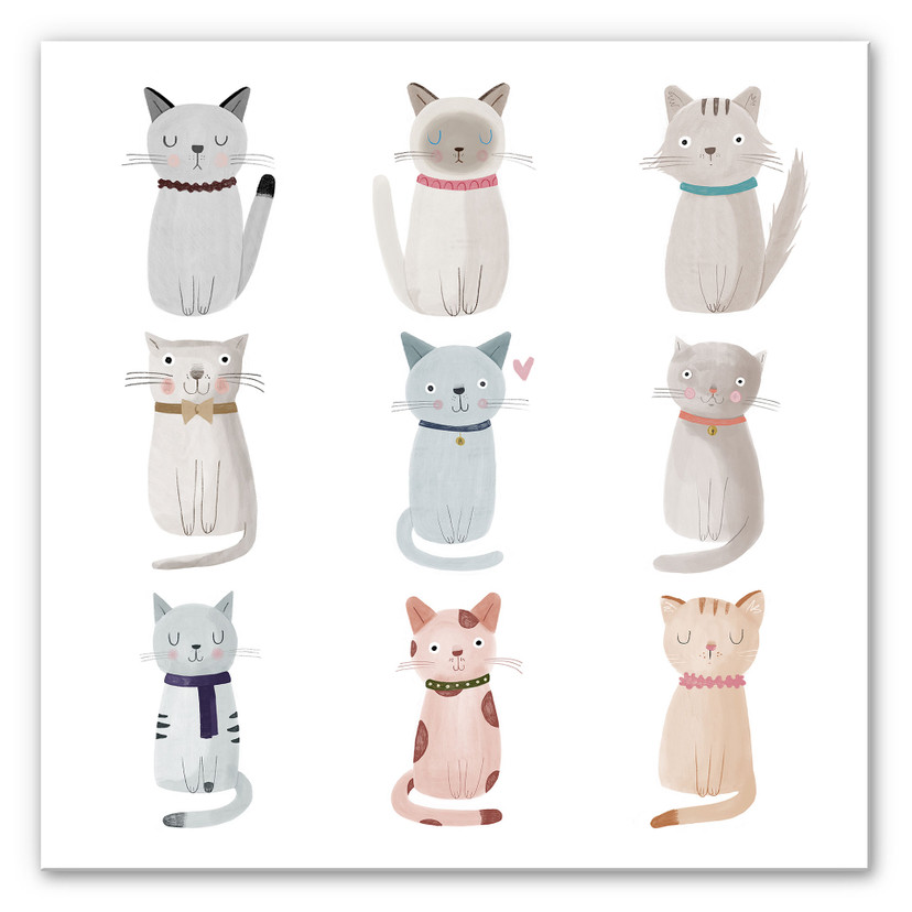 Wanddecoratie Loske – Cat Family