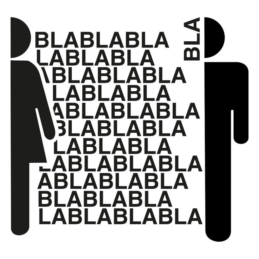 Wallsticker - WC - Bla-Bla-Bla - 80x76 cm