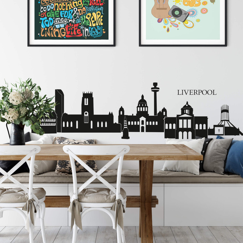 Wallsticker Liverpool Skyline