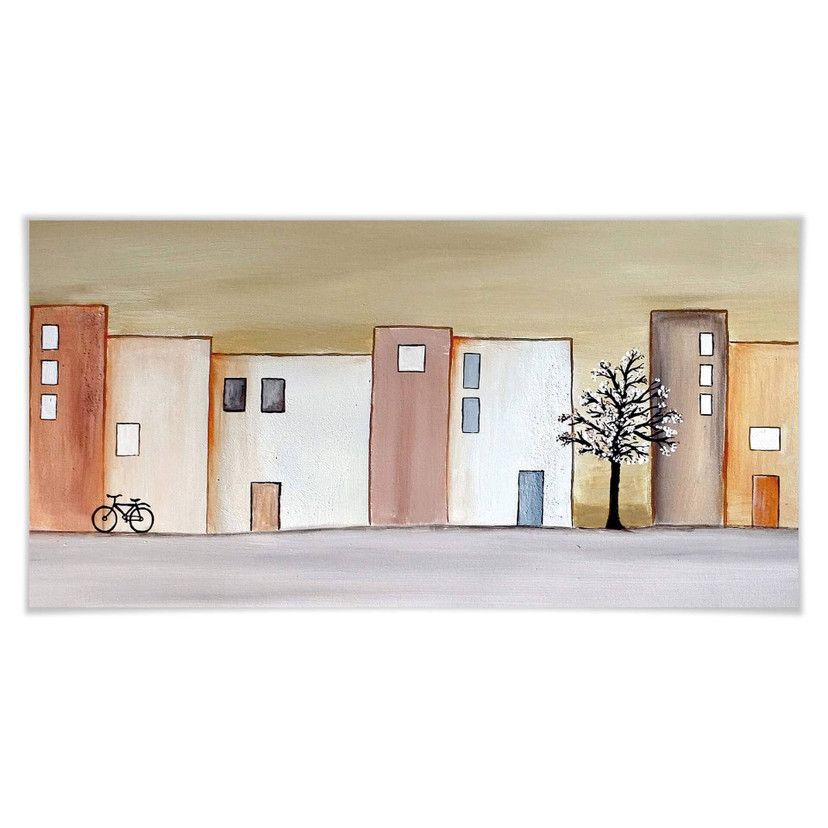 Poster Melz - Lente in de stad - Panorama