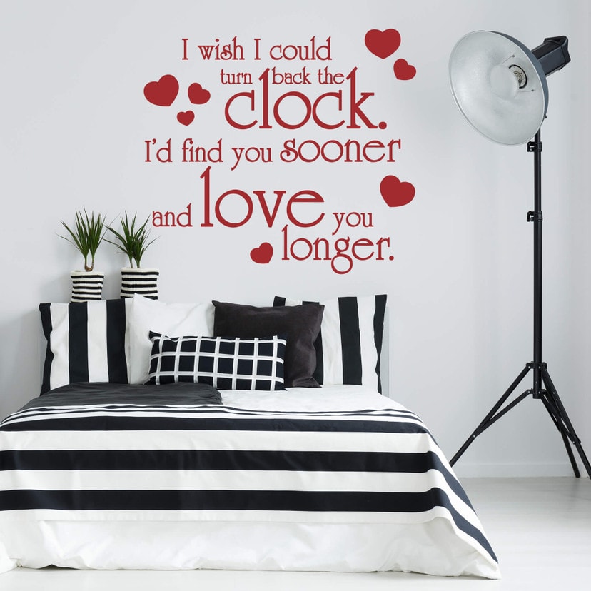 Sticker mural - I wish i could tunr back the clock...