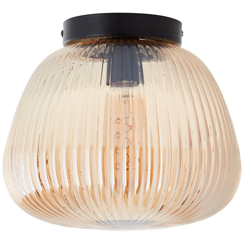 Deckenleuchte Junis, braun, 21,8 x 25 cm, Glas Deckenleuchte