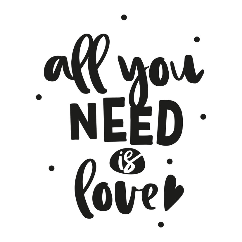 Muursticker All you need is Love