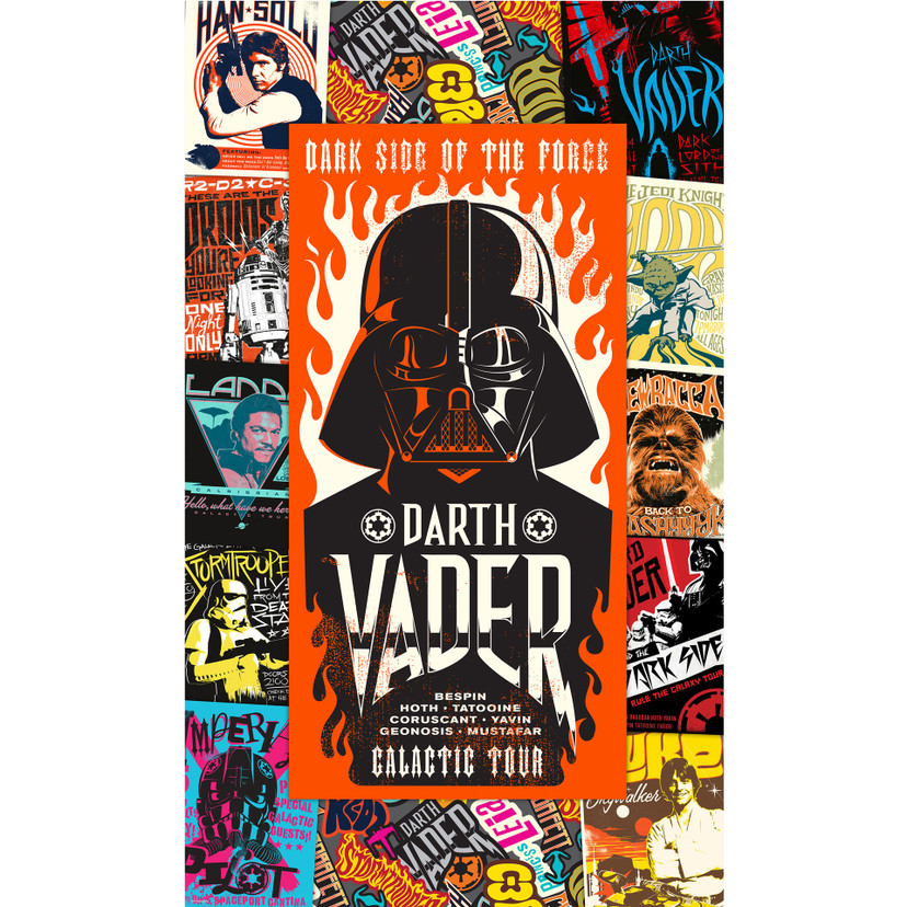 Tapetpanel i fleece -  Star Wars Rock On plakat