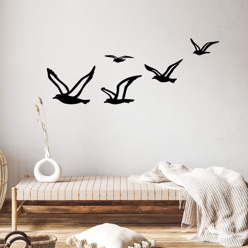 Wallsticker Flok af måger (5 stk.)