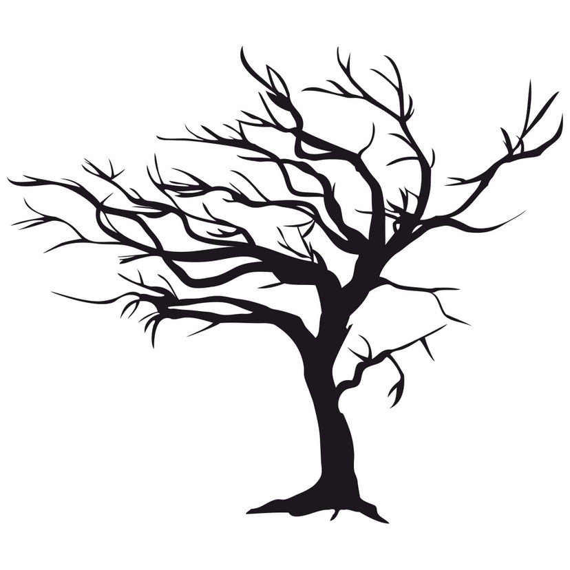 Wallsticker Træ i Blæsevejr