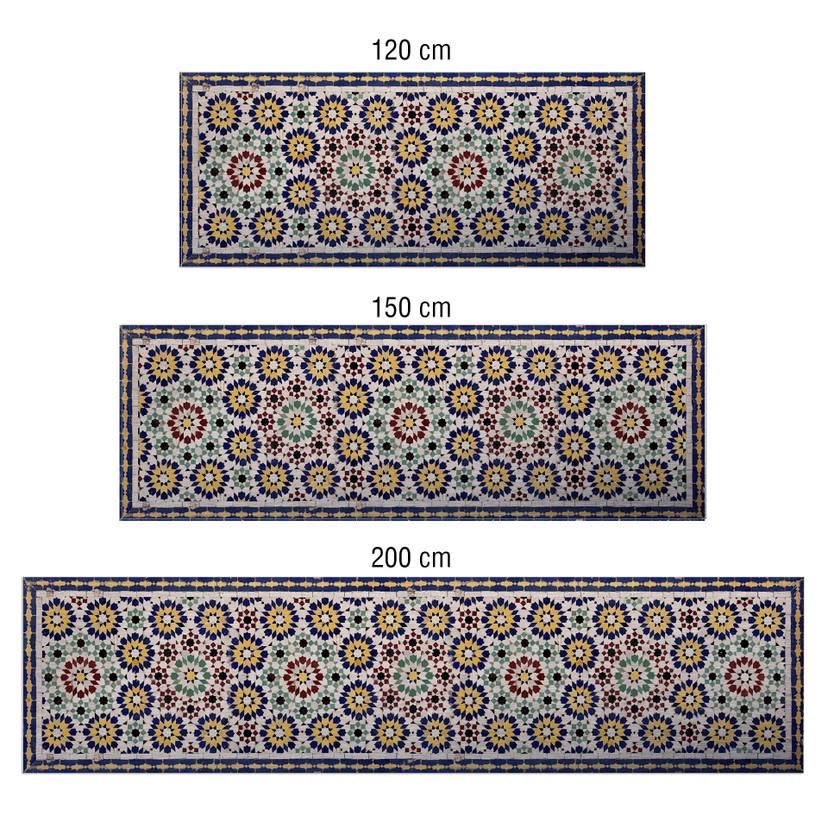 Küchenrückwand - Alu-Dibond-Silber - Orientalische Kacheln 01