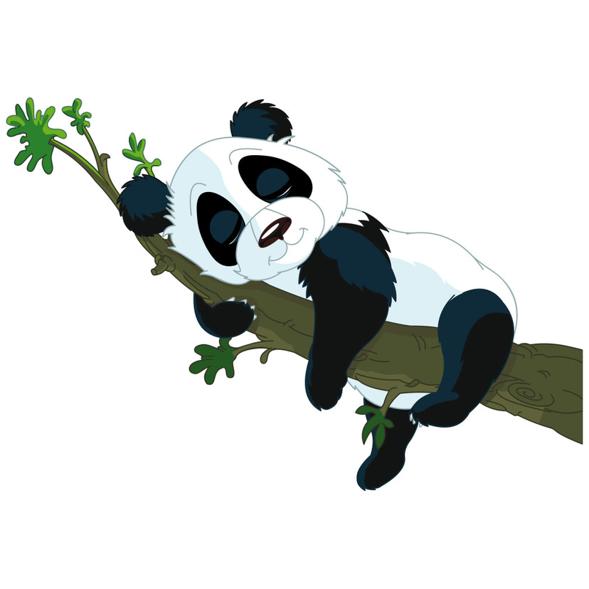 Wallsticker - Sovende panda